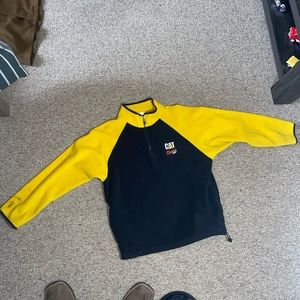 Size L Cats x Racing 22 Black and Yellow Mens Quarter Zips Sweater
